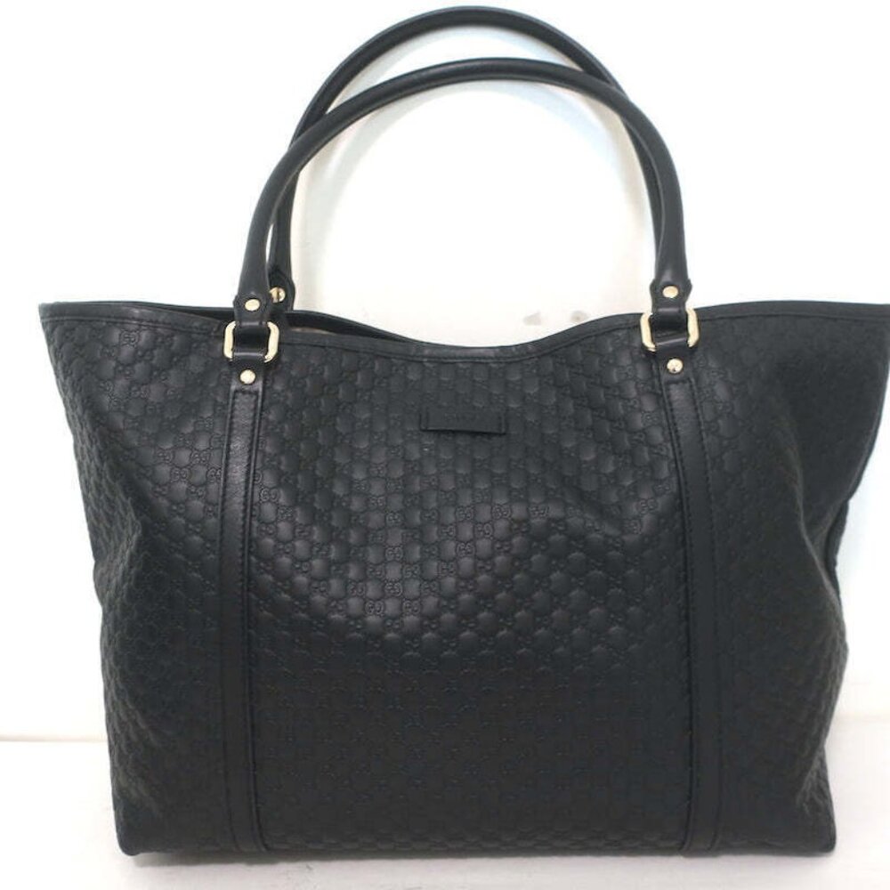Gucci Outlet Microguccissima Joy Tote Black Leather Large Shoulder Bag - Picture 3 of 13
